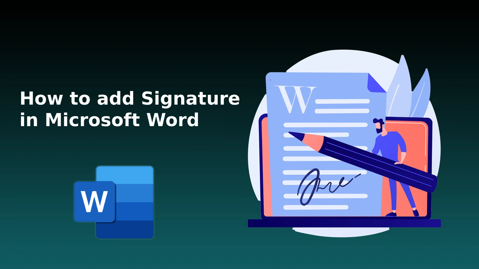 how to add signature in microsoft word
