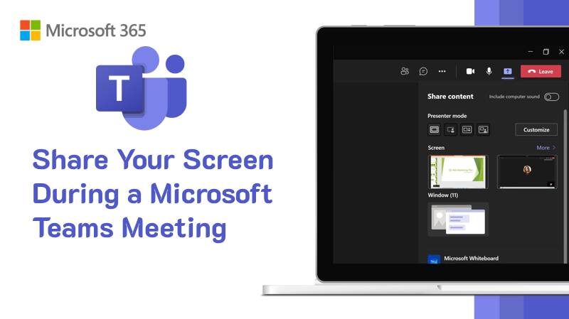 Share Your Screen During a Microsoft Teams Meeting